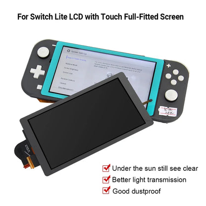 NEW Full-Fitted 2 IN 1 Screen Assembly Digitizer Replacement LCD Screen Full Screen Assembly for Nintendo Switch Lite Console