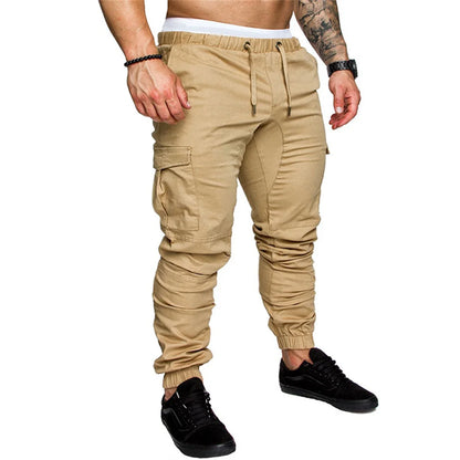 New Tooling Multi Pocket Trousers Men's Cargo Pants Woven Fabric Casual Safari Style Joggers Men