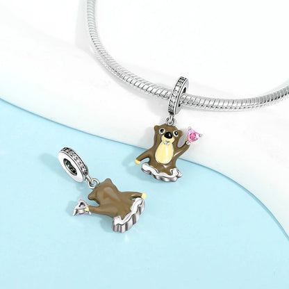 925 Sterling Silver Animal Series Camel Bear Owl Charms Fit Bracelet or Necklace Beads Jewelry Making Fine Jewelry Gift