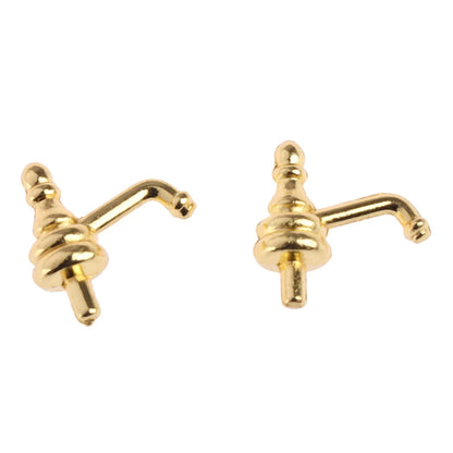 1-12pcs Dollhouse Miniature Faucet simulation model 1:12 Miniature Metal Water Tap Faucet Dollhouse Kitchen Bathroom Accessories