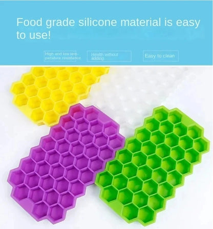 37 Lattice ice Cube Tray ice maker 1pcs Honeycomb cube Tray home DIY ice cube maker silicone ice rink great Honeycomb Ice mould