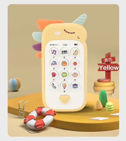 Baby Mobile Phone Toy Simulation Music Sound Telephone Toddler Puzzle Early Education Sleeping Toy Gift with Teether 0 12 Months