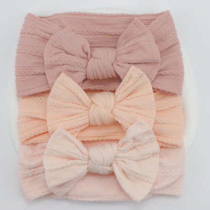 3 Teile/satz Baby Mädchen Stirnbänder Lot Bögen Baby Stirnband Neugeborenen Geschenk Elastische Haar Bands Kinder Turban Kinder Infant Haar Zubehör