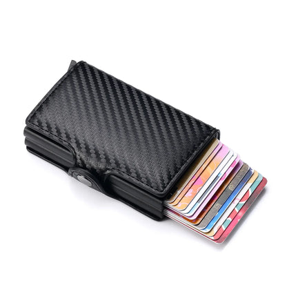 Rfid Men Card Wallets Carbon Fiber Slim Mini Wallet 14 Card Holders Small Money Bag Male Purses