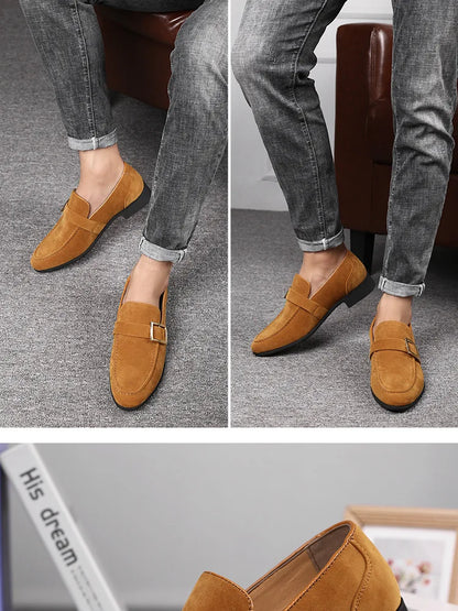 Mens Dress Shoes Designer Formal Loafers Men's Leather Shoes Suede Men Wedding Man Designer Work Social Business Loafers