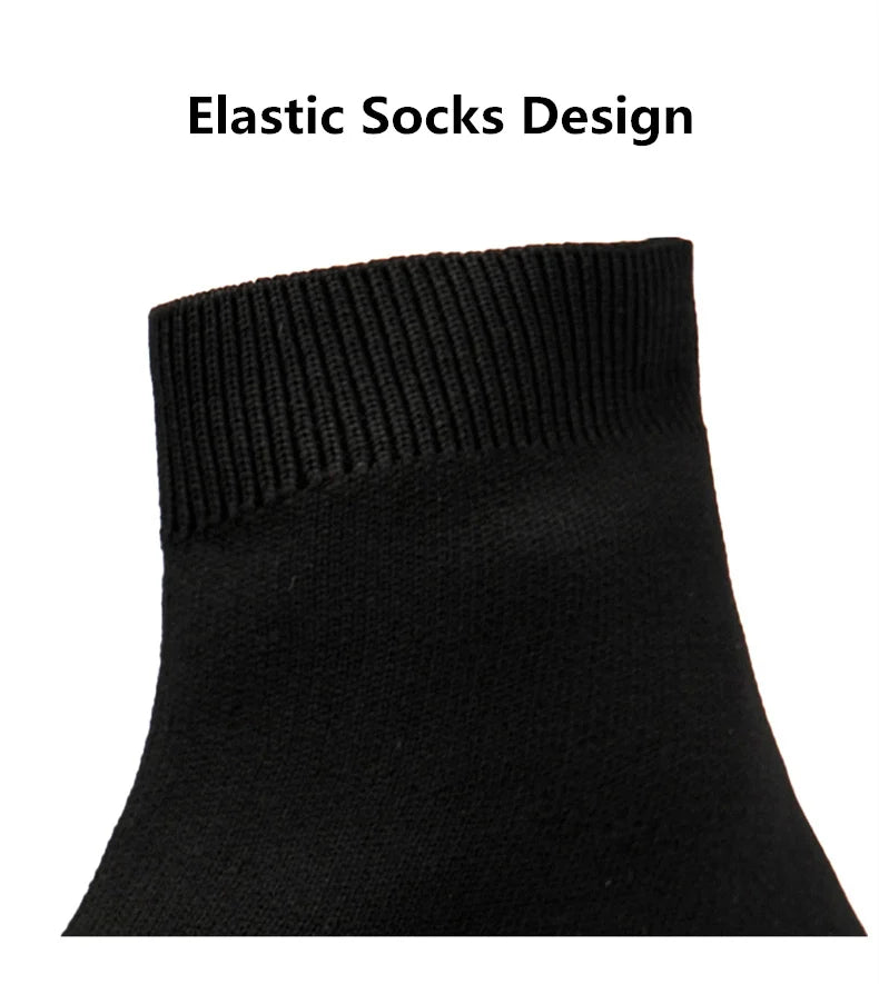 Fashion Black Men’s Sock Shoes Knit Breathable Unisex Socks Sneakers For Men Large Size 47 Lightweight Slip-On Casual Shoes Men