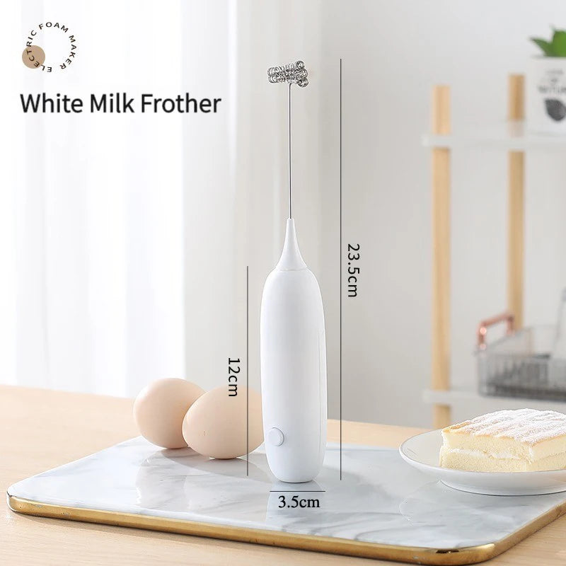 1PC Battery Model Handheld Egg Beater Froth Mixer Kitchen Automatic Coffee Milk Foaming Mixer Kitchen Whisk Tools