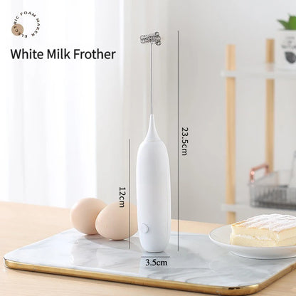 1PC Battery Model Handheld Egg Beater Froth Mixer Kitchen Automatic Coffee Milk Foaming Mixer Kitchen Whisk Tools