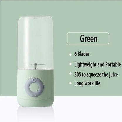 500ML Electric Juicer Portable Smoothie Blender 6 Knife Mini Blenders USB Wireless Rechargeable Mixer Juicers Cup For Travel