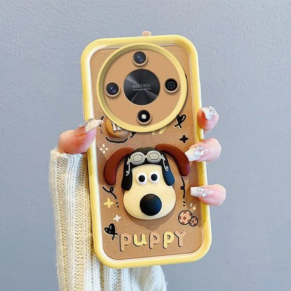 3D Cartoon Kuromi Phone Case For Honor Magic 6 5 4 Lite X9b X9a X9 5G X7 X6b X50i X30i X40 Lotso Pochacco Puppy Strap Rope Cover