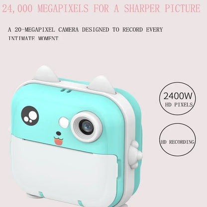 Children 1080P HD Digital Camera Toys Instant Print for Kids Thermal Print Camera Instant Print Photo Video With 32G Memory Card