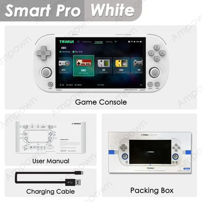 Trimui Smart Pro Handheld Game Console 4.96''IPS Screen Linux System Joystick RGB Lighting Smartpro Retro Video Game Player Gift