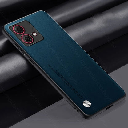 MotoG84 Case Plain Leather Back Cover For Motorola Moto G84 G54 G34 5G G24 G14 4G G 84 54 34 24 14 TPU Soft Frame Protect Fundas