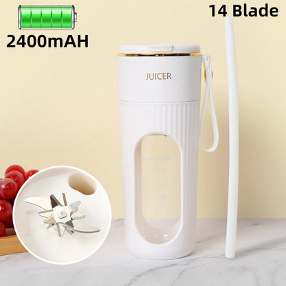 Juicer Cup Wireless Charging Small Portable High Quality Macaron Color Juice Cup Multi-functional Home  Automatic Fruit Blender