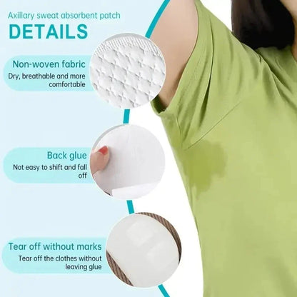 10/100pcsUnisex Sweat Pads Summer Deodorants Underarm Anti Perspiration Sweat Pads Disposable Armpit Absorb Sweat Shield Pad