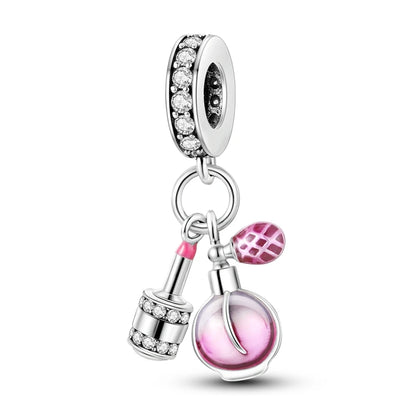 2025 925 Sterling Silver Charms Beads Love Heart Pink Original Charm Pendant Fit Charm Bracelets DIY Jewelry Birthday Gift Women