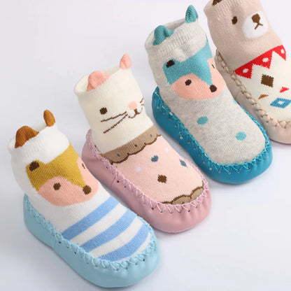 Children's Floor Socks Glue Non-slip Soft Soles Baby Boys and Girls Indoor Spring and Autumn Cartoon Cute Toddler Shoes