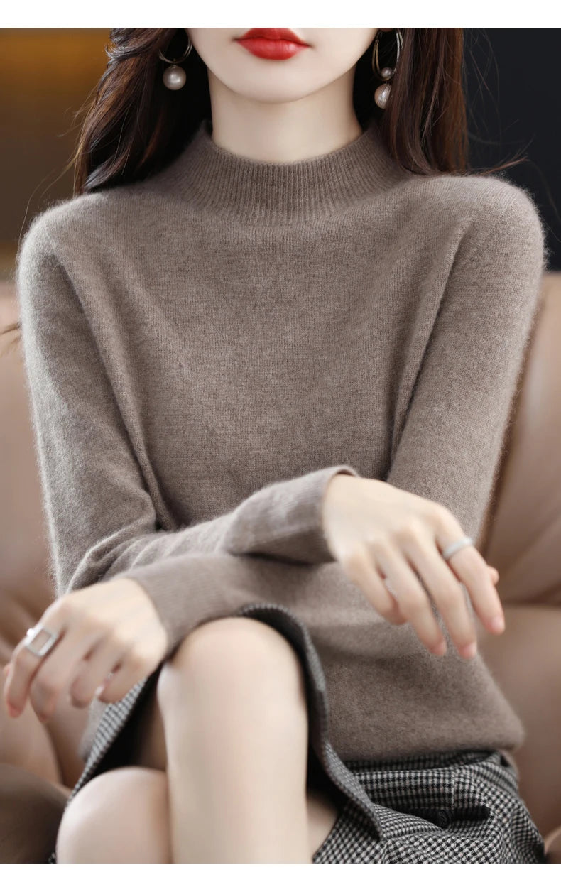 Cashmere Sweater Female 100% Merino Wool Winter Women Knitted Femme Pullover Top Winter Warm Women's 2024 New