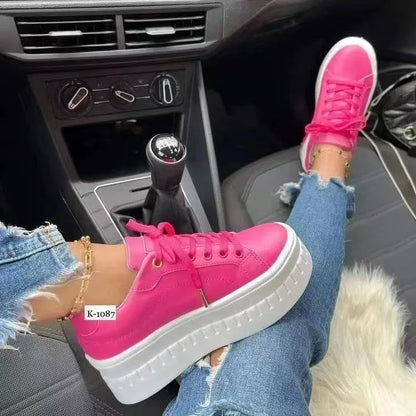 Women Platform Sneakers Shoes For Women 2023 Autumn Woman Lace Up Vulcanized Casual Women Shoes Plus Size  zapatillas