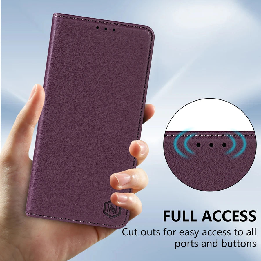 Wallet Skin Friendly Strong Magnetic Card Slot Flip Leather Case For Huawei P20 Pro P30 Lite P40 Lite P Smart 2019 Honor 10 Lite