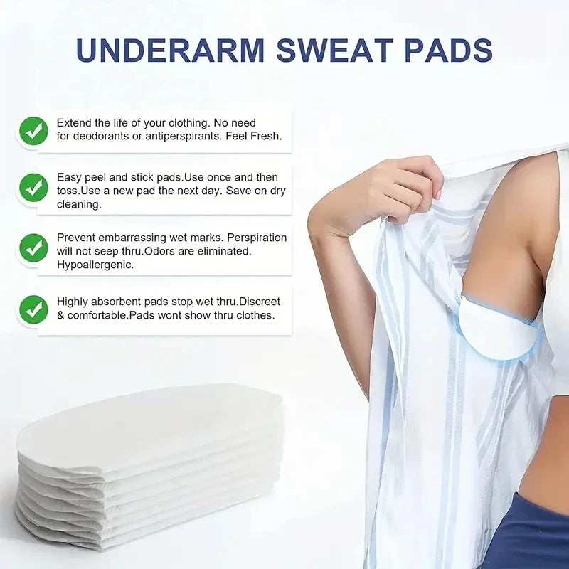 10/100pcsUnisex Sweat Pads Summer Deodorants Underarm Anti Perspiration Sweat Pads Disposable Armpit Absorb Sweat Shield Pad