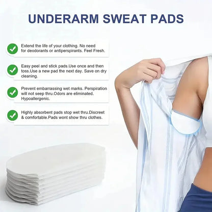 10/100pcsUnisex Sweat Pads Summer Deodorants Underarm Anti Perspiration Sweat Pads Disposable Armpit Absorb Sweat Shield Pad