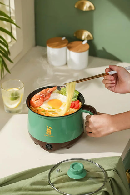 Mini Electric Cooker For Home Kitchen 2 People Food Noodle Steam Cooking Machine Single/Double Layer Multifunction Non-stick Pan