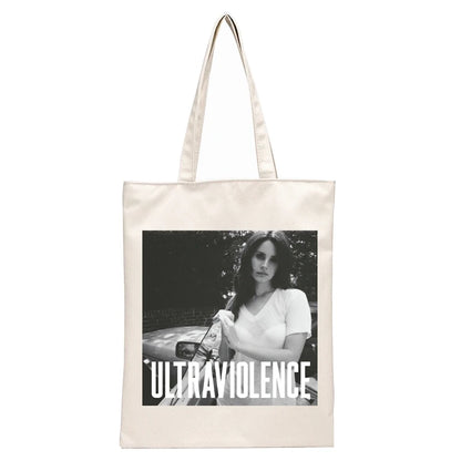 Lana Del Rey LOGO Printed Graphic Hipster Cartoon Print Shopping Bags Girls Fashion Casual Pacakge Hand Bag