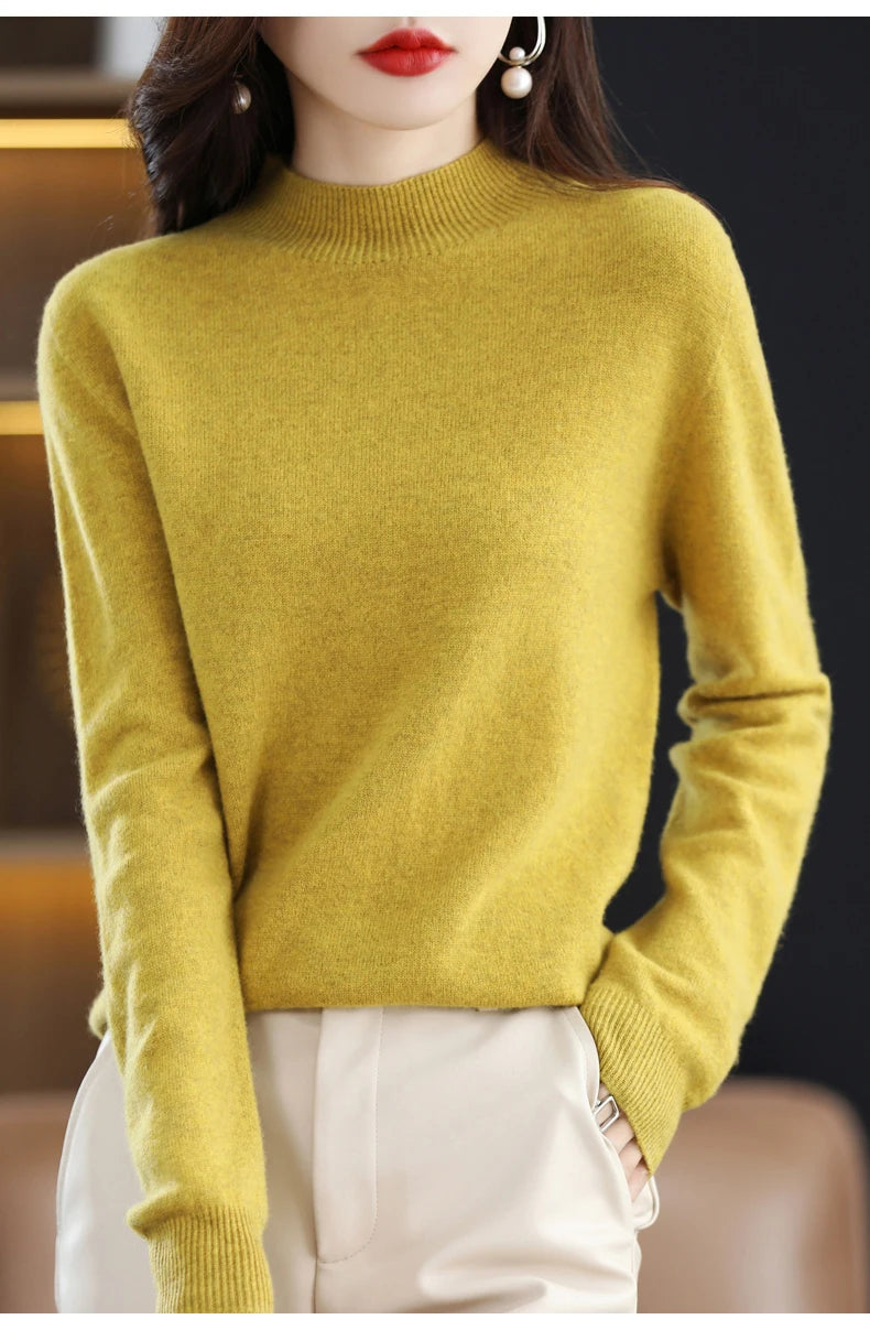 Cashmere Sweater Female 100% Merino Wool Winter Women Knitted Femme Pullover Top Winter Warm Women's 2024 New