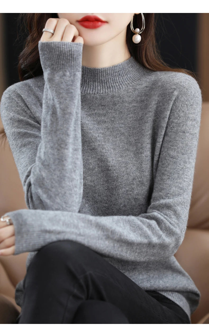 Cashmere Sweater Female 100% Merino Wool Winter Women Knitted Femme Pullover Top Winter Warm Women's 2024 New