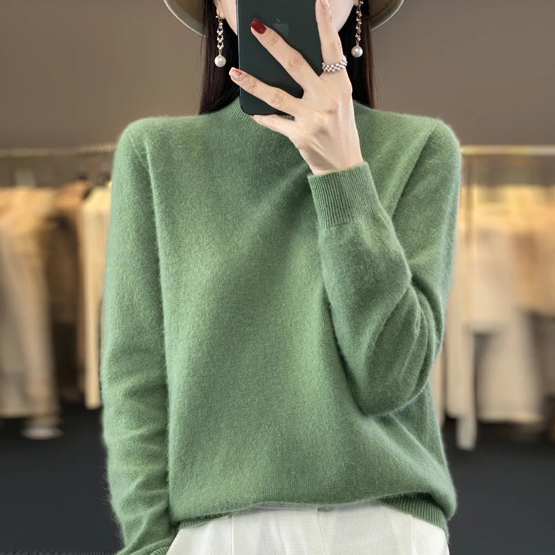 Cashmere Sweater Female 100% Merino Wool Winter Women Knitted Femme Pullover Top Winter Warm Women's 2024 New