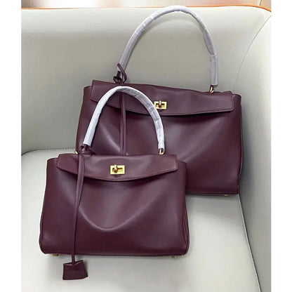 Burgundy Genuine Leather Luxury Shoulder Bag Suede High Quality Large Capacity Casual Crossbody Tote Handbag Ladies Purse