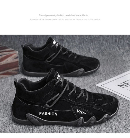 Ankle Boots For Men 2024 Spring Man Casual Sneakers Non Slip Khaki Work Mens Shoe Short Boots Loafers Lace Up Zapatillas Hombre