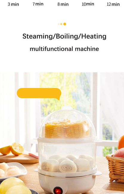 Single and double layer multifunctional egg cooker corn syrup ready-to-eat breakfast boiled egg steamer kitchen appliances