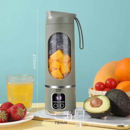 Portable Fruit Juice Blender Small Electric Juicer 12 Blade Head Juicer Cup Mixer Machine Smoothies Blender for Home 3000mAH