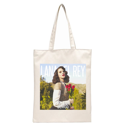 Lana Del Rey LOGO Printed Graphic Hipster Cartoon Print Shopping Bags Girls Fashion Casual Pacakge Hand Bag