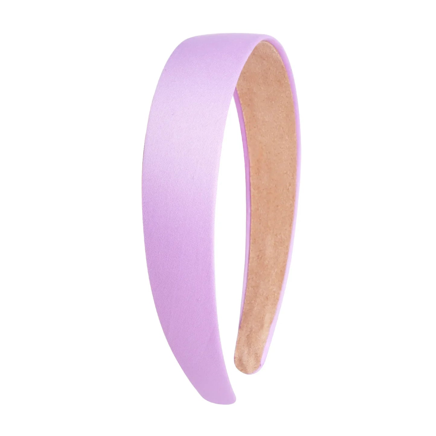 1/2 stücke Plain 3CM Breite Satin Stirnband Mädchen Stoff Überzogene Harz Haarbänder Kunststoff Haar Hoop Kinder Elastische Bänder Haar Zubehör