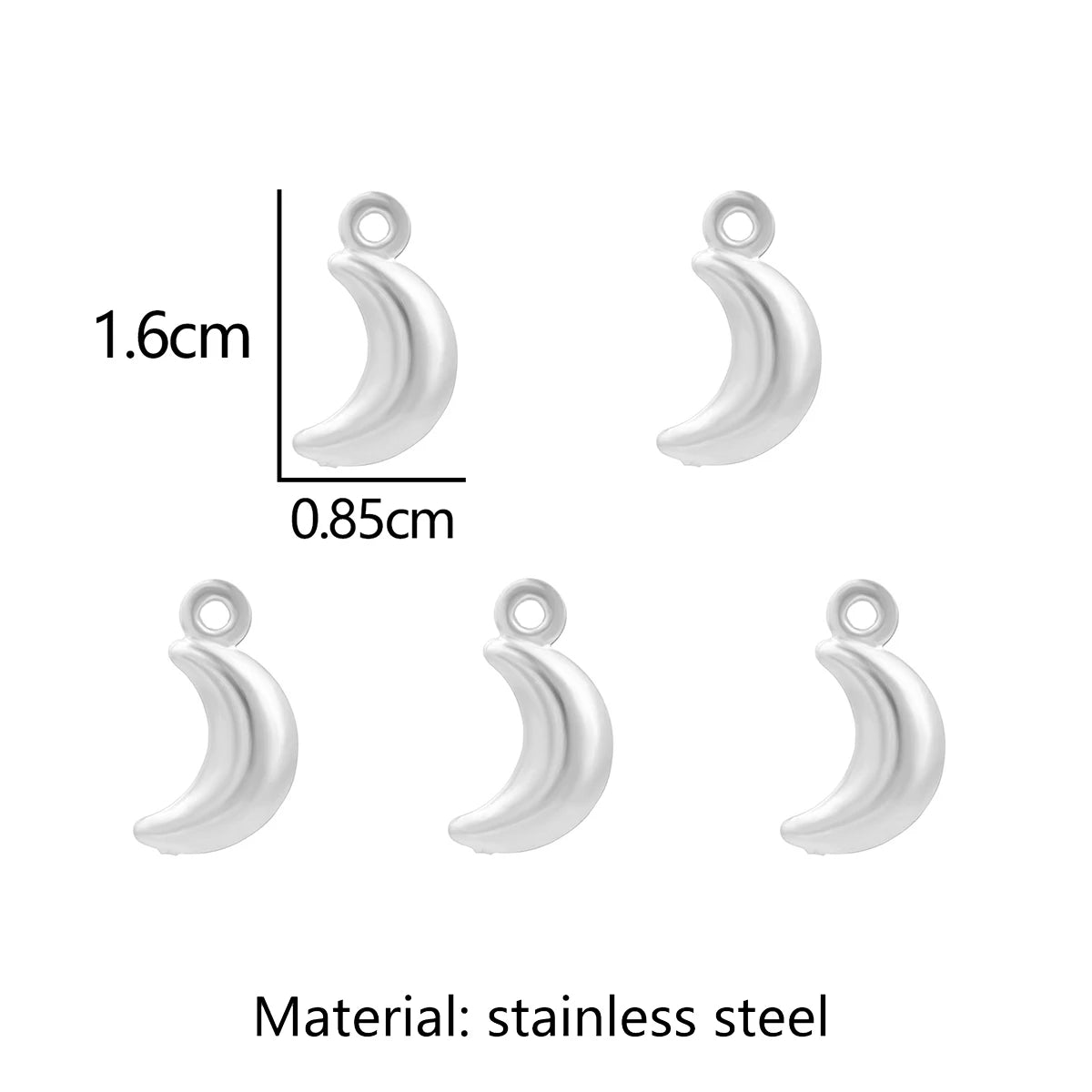 5pcs/Lot Stainless Steel Gold Color Marine Animals Dolphin Shell Starfish Elephant Moon Star Charm Pendant For Jewelry Making