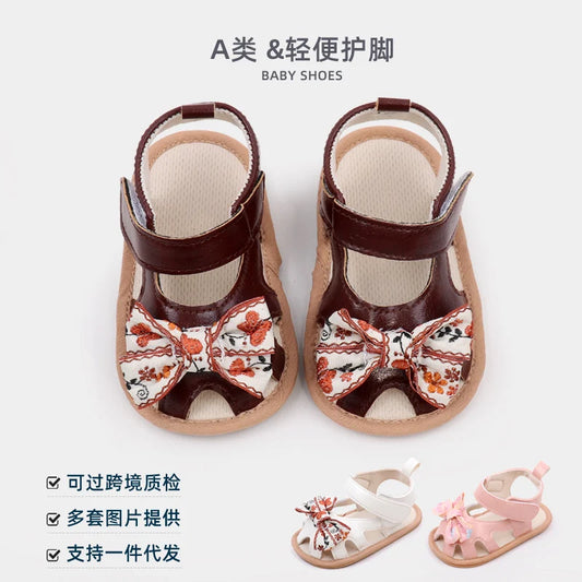 Baby Shoes Cute Butterfly bowknot for 0-9-18 Months Newborn Toddler Girls Summer Prewalking Sandal 2024 New Baby Fashion BMB4003