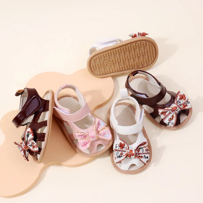 Baby Shoes Cute Butterfly bowknot for 0-9-18 Months Newborn Toddler Girls Summer Prewalking Sandal 2024 New Baby Fashion BMB4003