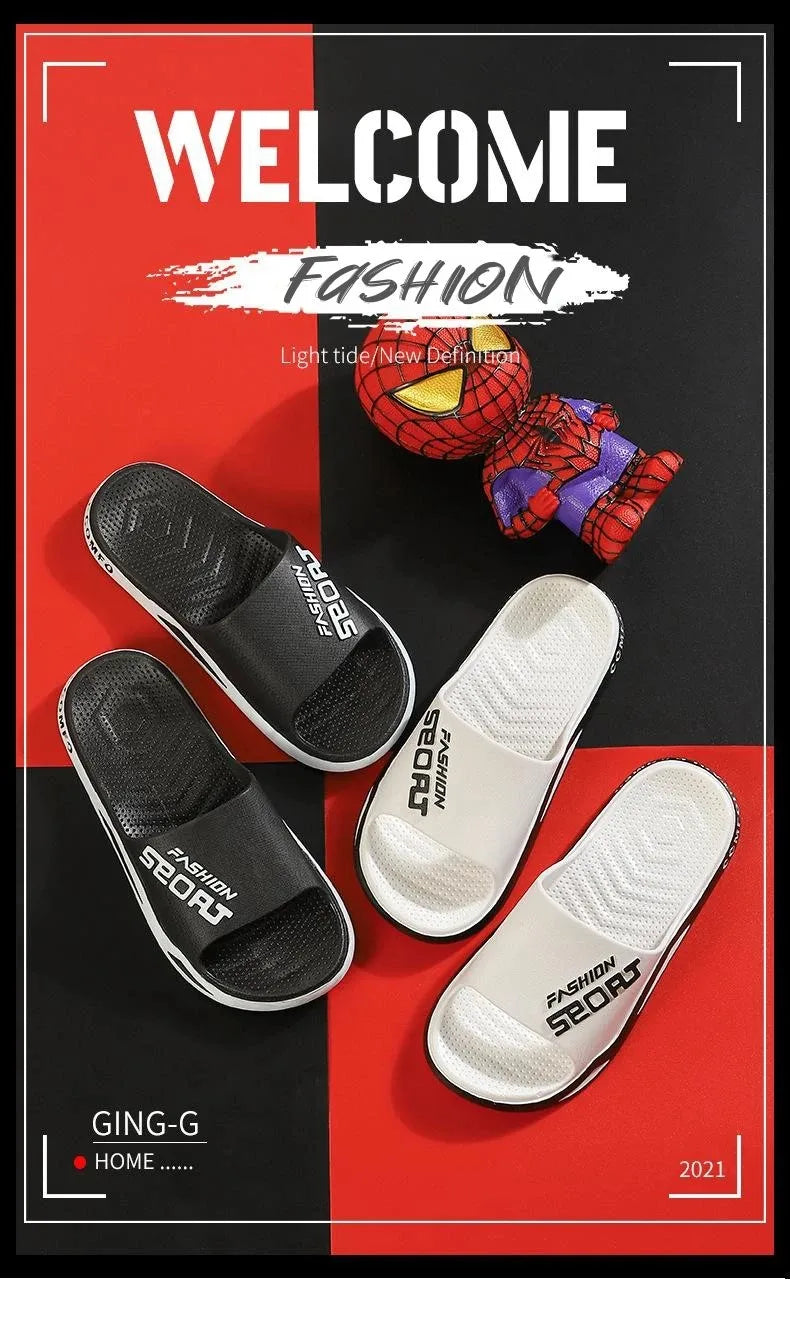 Men's Slippers Can Be Worn Externally In Summer Non-Skid Bathroom Sandals Trendy Bathroom Home Indoor Flip-flops For Men