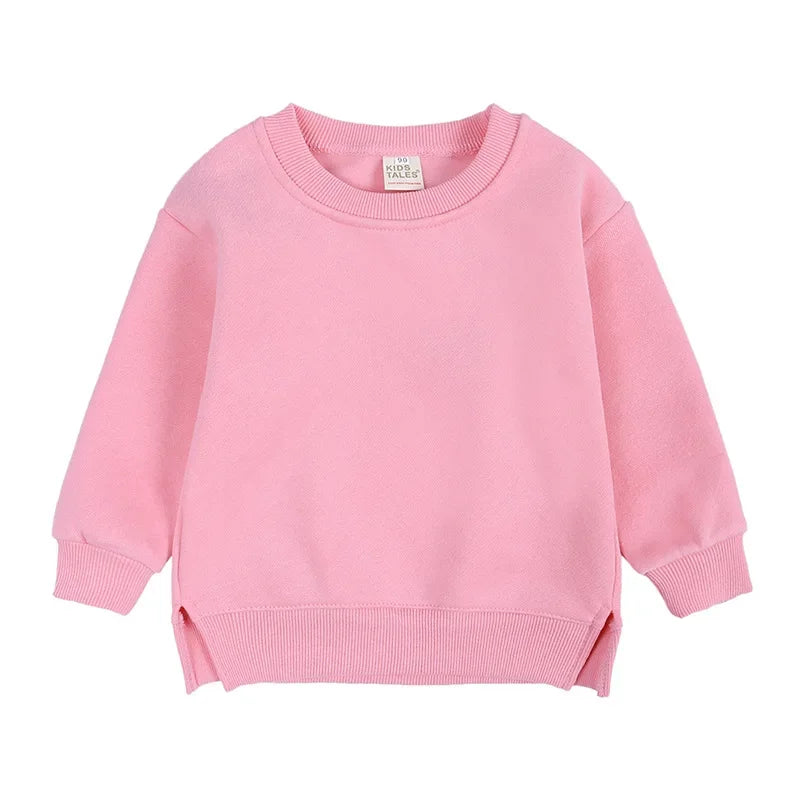 2025 Winter Autumn Hoodies Pullovers Kids Boys Girls Clothes Korean Baby Thicken Fleece Sweatshirt Children's Clothing 6M-7T