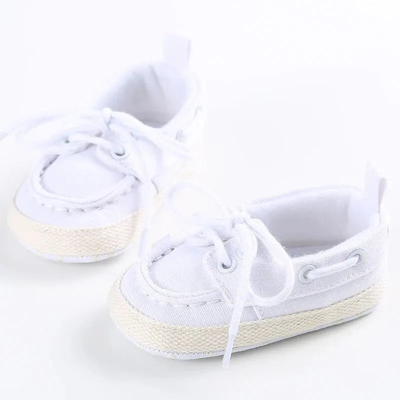 Walking Baby Shoes Sailor Formal Canvas Soft Sole Newborn Boy Girl Toddler Casual