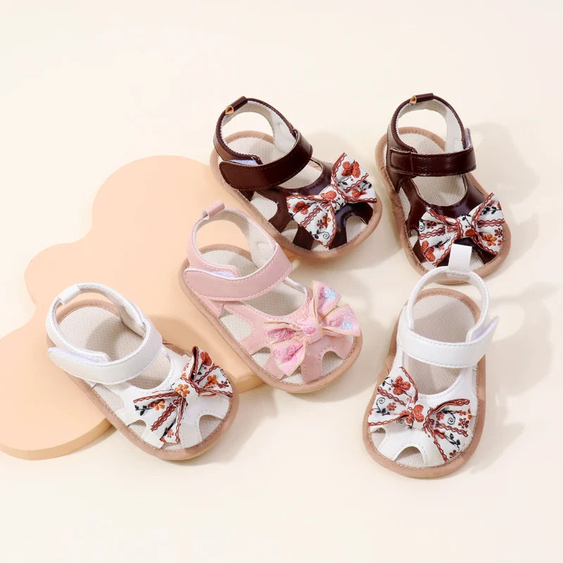 Baby Shoes Cute Butterfly bowknot for 0-9-18 Months Newborn Toddler Girls Summer Prewalking Sandal 2024 New Baby Fashion BMB4003