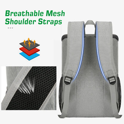 30L Cooler  Backpack Capacity Waterproof Picnic Refrigerator Lunch Bag Fresh Keeping Cooler Insulated Leak-Proof Lunch Bag