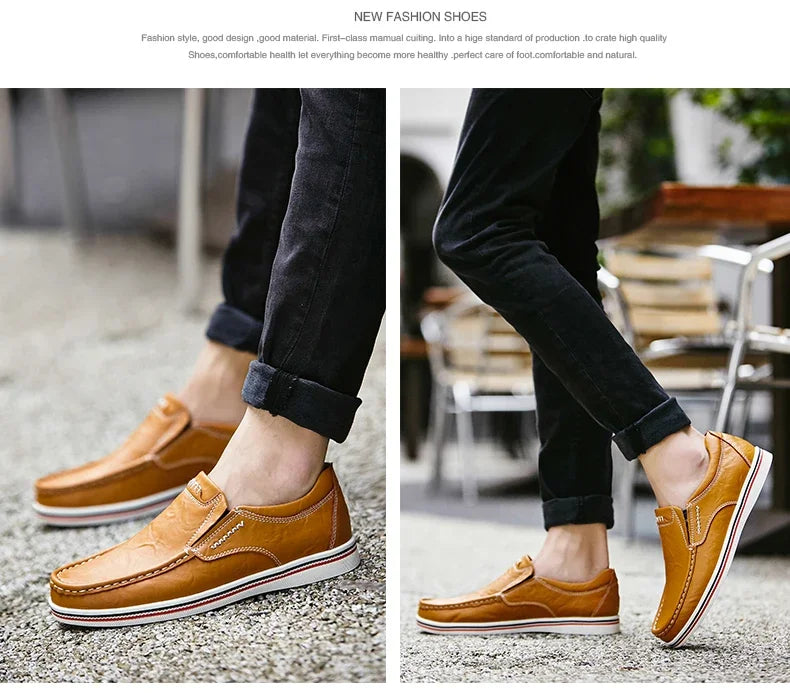 Leather Men's Casual Shoes Flats Moccasins Men Loafers Party Driving Loafers Shoes Male Genuine Leather Business Office Men Shoe