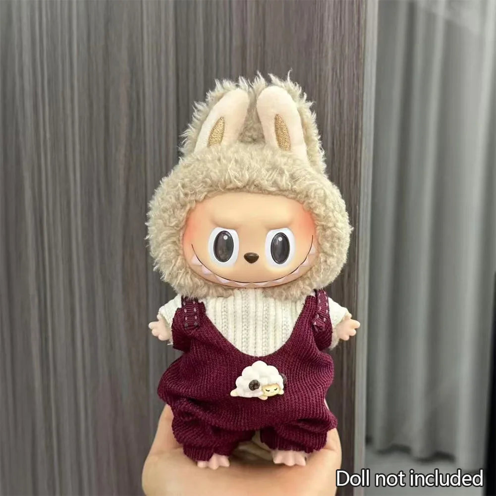 Mini Plush Doll'S Clothes Outfit Accessories For Korea Kpop Exo Labubu V1 V2 Idol Dolls Pit strip climbing suit Clothing Gift