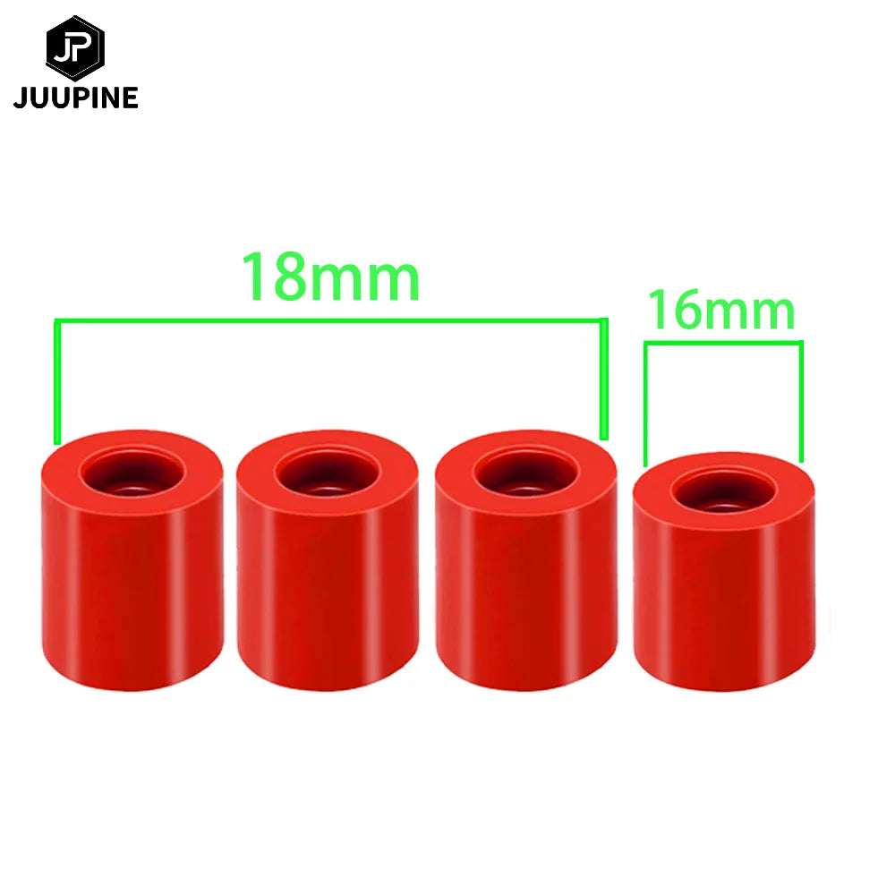 4pcs/set 18 16mm Hot Bed Leveling Column Silicone Solid Spacer Black Platform Leveler For CR-10/ CR10S Ende 3 3D Printer Parts