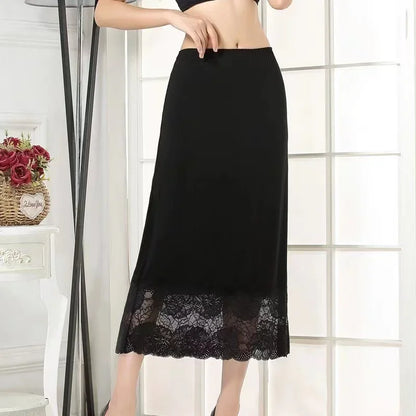 Basic Underskirt Modal Female Half Length Skirt Lace Slip Innerwear Short Skirt Women Half Slip Dress Petticoat