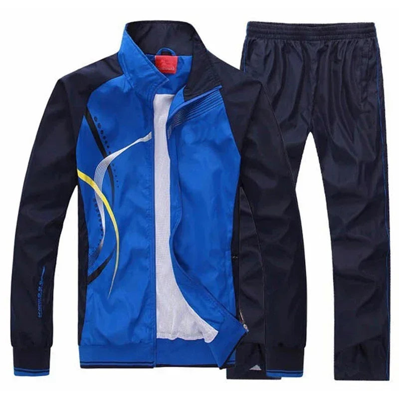 Men's Casual Tracksuit Running Jogging Athletic Sports Set Fitness 2 Pieces Jacket + Sweatpants Basketball Football Track Suits